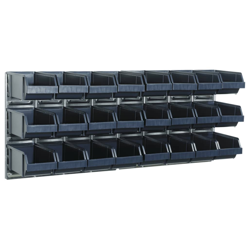 Raaco Warehouse boxes 2 wall panels with 24 trays 181228