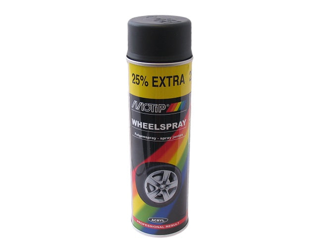 Motip Spray bus 400ml Wheelspray mat-black