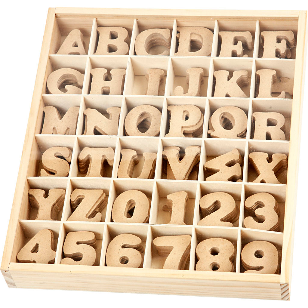Letters numbers - MDF, 288st.