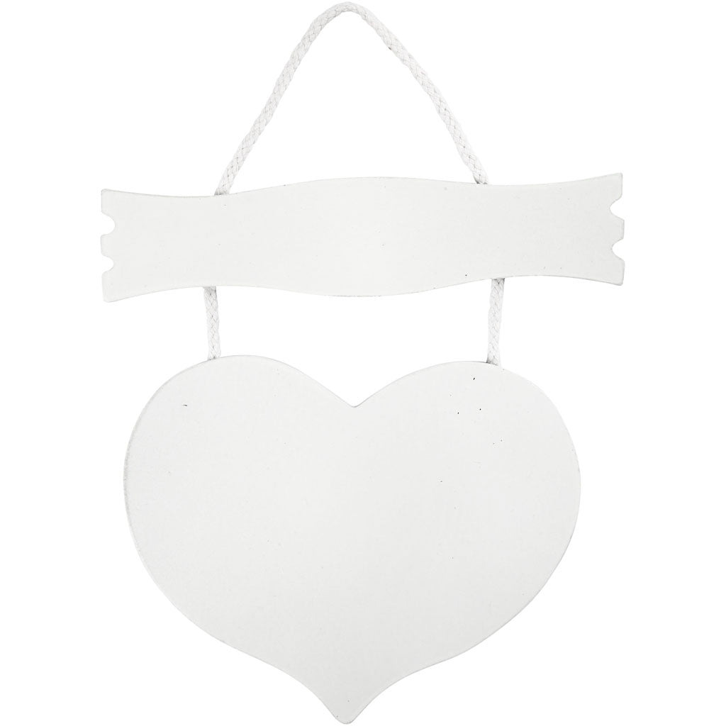 Creativ company hart met bord, afm 28x19 cm, dikte 5 mm, 1 stuk
