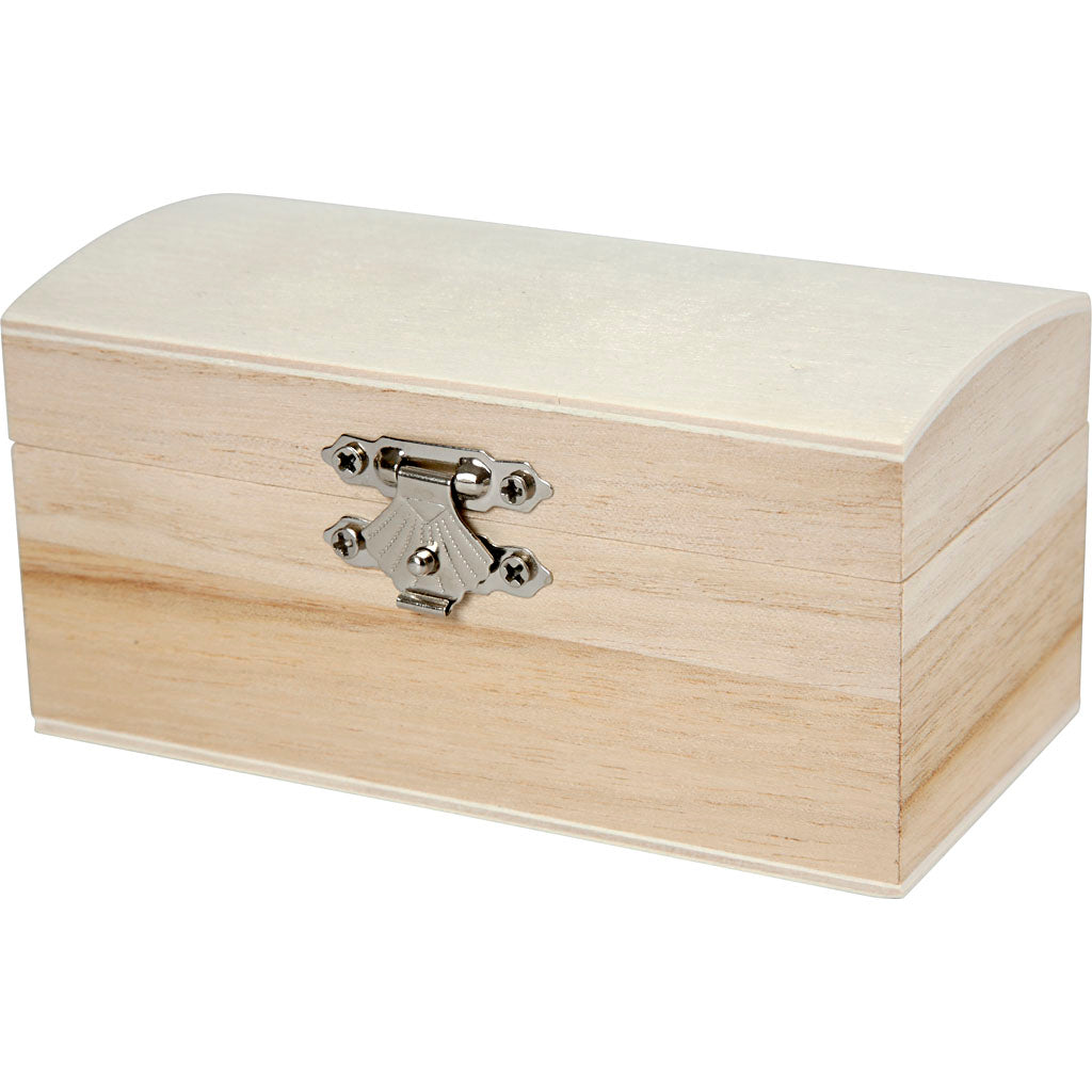 Trä skattkista liten