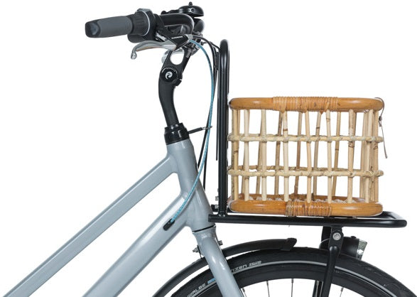 Basil Green Life - Rattan Bicycle Basket - Střední - Land Natural Brown