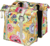 Basil Bloom Field Double Bicycle Bag - Waterproof, Fully lined, Honey Yellow