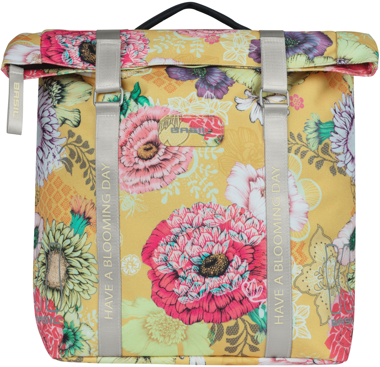 Basil Bloom Field Double Bicycle Bag, Waterproof, Honey Yellow, 35L