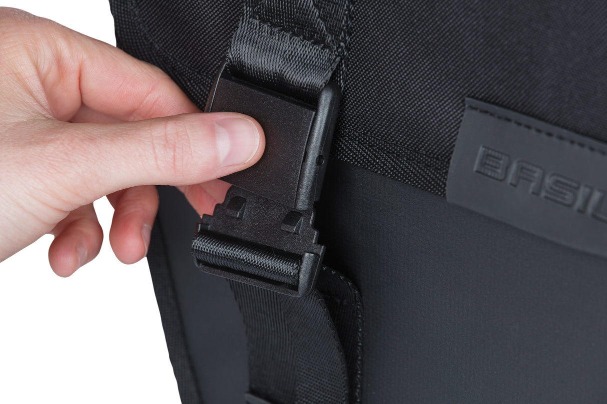 Basil Tour doble Bolsa de bicicleta 35L Negro