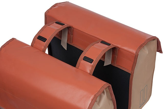 Basil Urban Load Double Bicycle Bag, Red, Waterproof, 48-53L