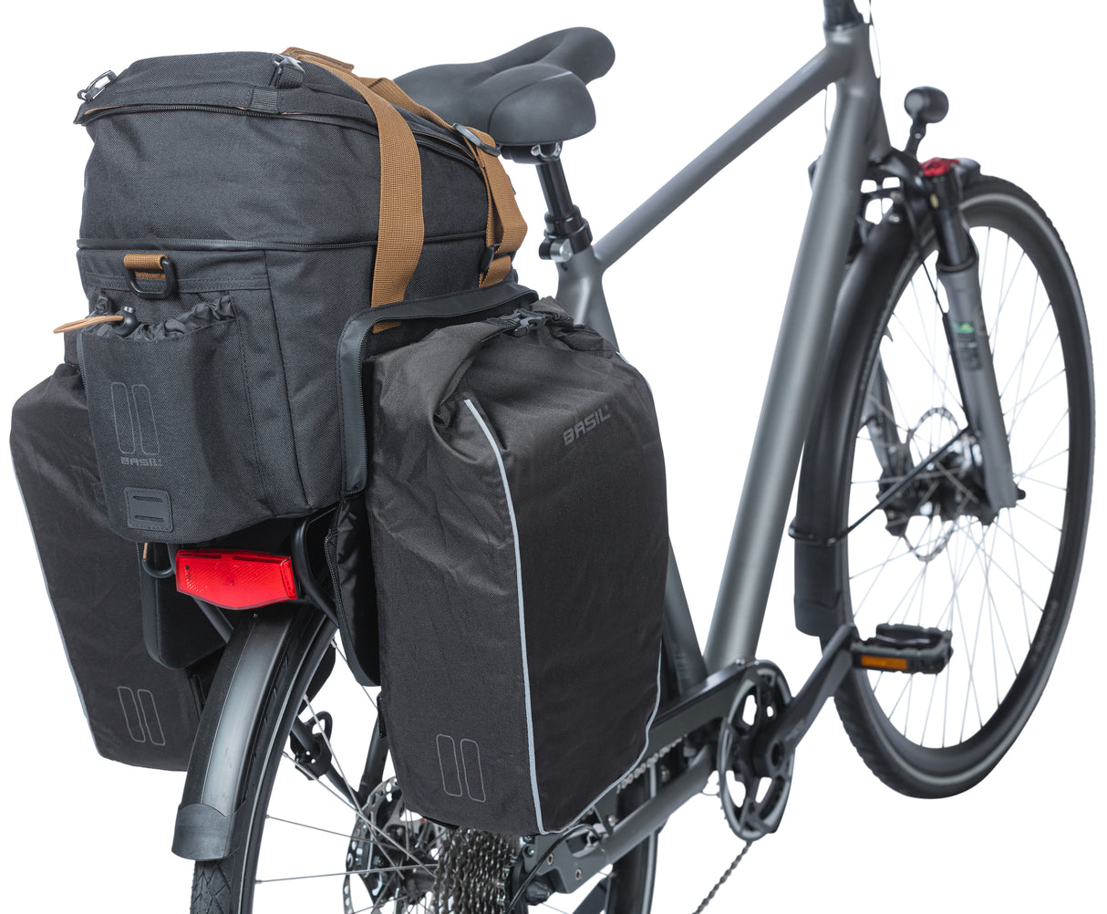 Basil Miles XL Pro Bagage Threading Bag, sort, polyester, vandtæt, 9-36L
