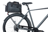 Basil Miles XL Pro bagage trusselpose, sort orange, vandtæt, 9-36L, egnet til elektriske cykler