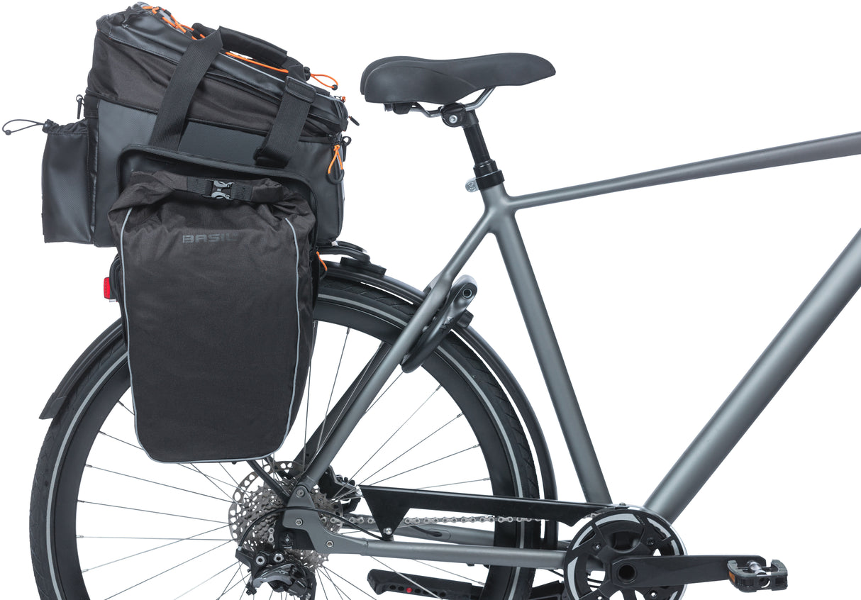 Basil Miles XL BagGage Behaviour Borse Black Waterproof Black per Bicycle Electric Bicycle 36L MIK Sistema