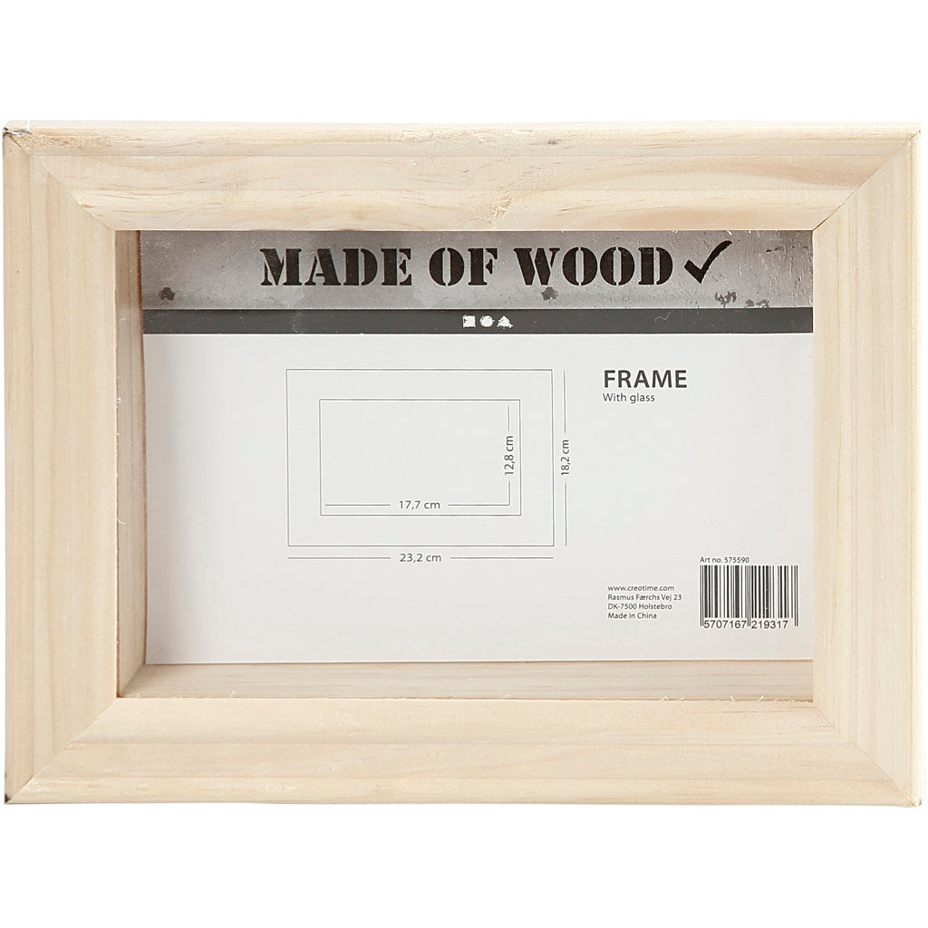Creativ company 3d frame with glass, d: 2.5 cm, size 18.2x23.2 cm, 1 piece