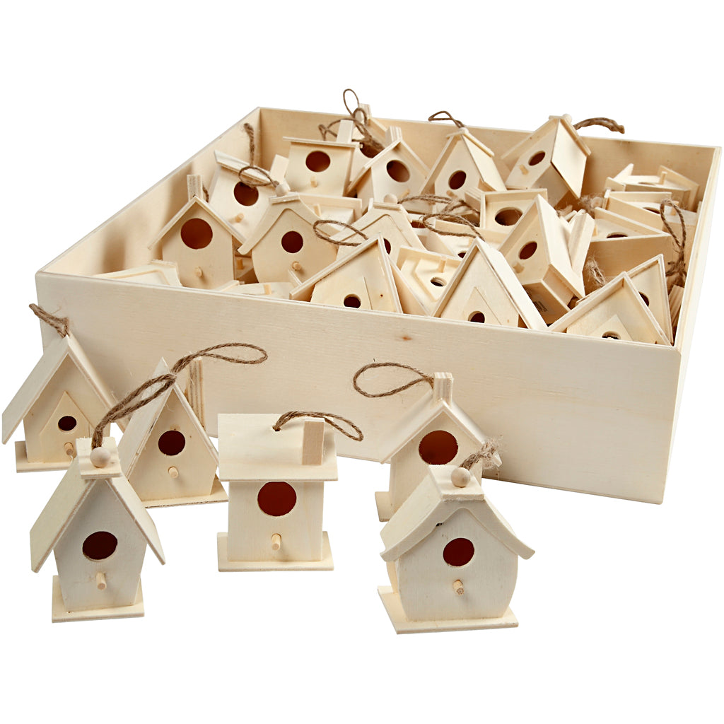 Creativ company vogelhuis, h: 7 cm, 6x10 stuk 1 doos