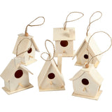 Kreativfirma Vogelhuis Wood 7cm, 6st.
