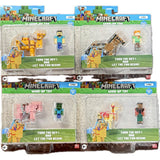 Minecraft 3d wind-up playset assorti | 6 stuks