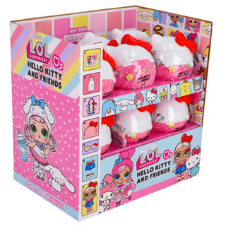 LOL. Überraschung liebt Hello Kitty Friends Tots Core Charaktere Reichweite
