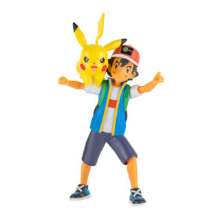 Jazwares pokémon battle feature figure - ash pikachu