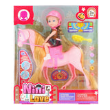 Pop set with horse large 2 assorti