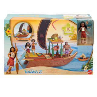 Vaiana Small Doll trasformando la barca