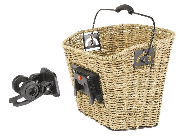 M-wave woven handlebar basket 35 x 25 x 26 ø22 cm including handlebar holder