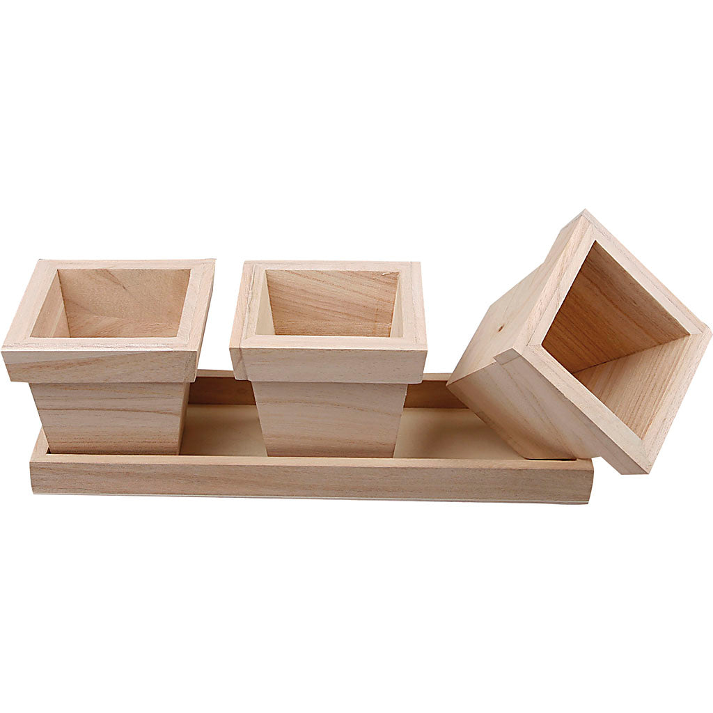 Creativ company flower pot set, size 27x9x9 cm, 1 set