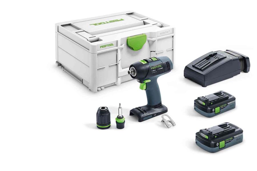 Festool accu schroefboormachine t18+3 hpc 4.0 i-plus