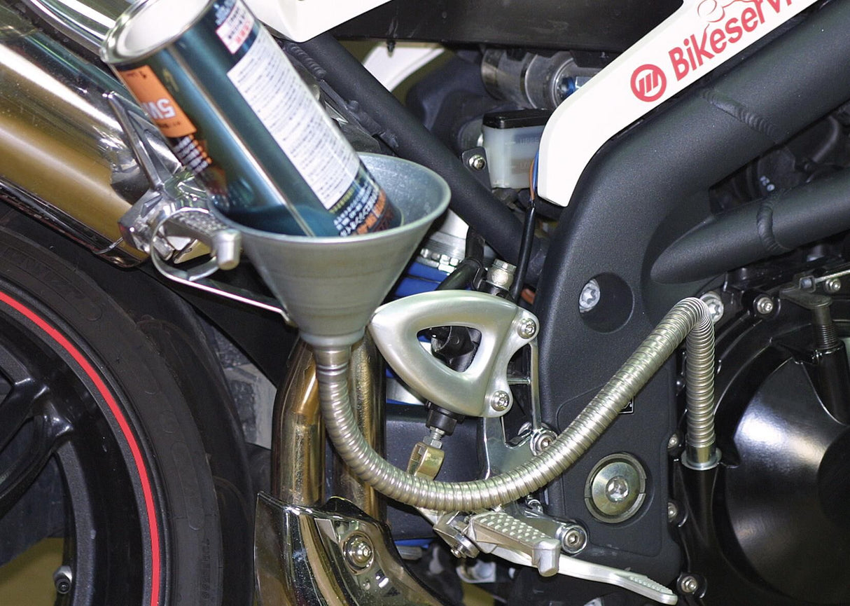 Bikeservice funnel funnel w flexible hose metal 600mm