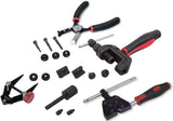 Bikeservice chain breaking and riveting tool set profi montgwrkzstz chain bst 19tlg