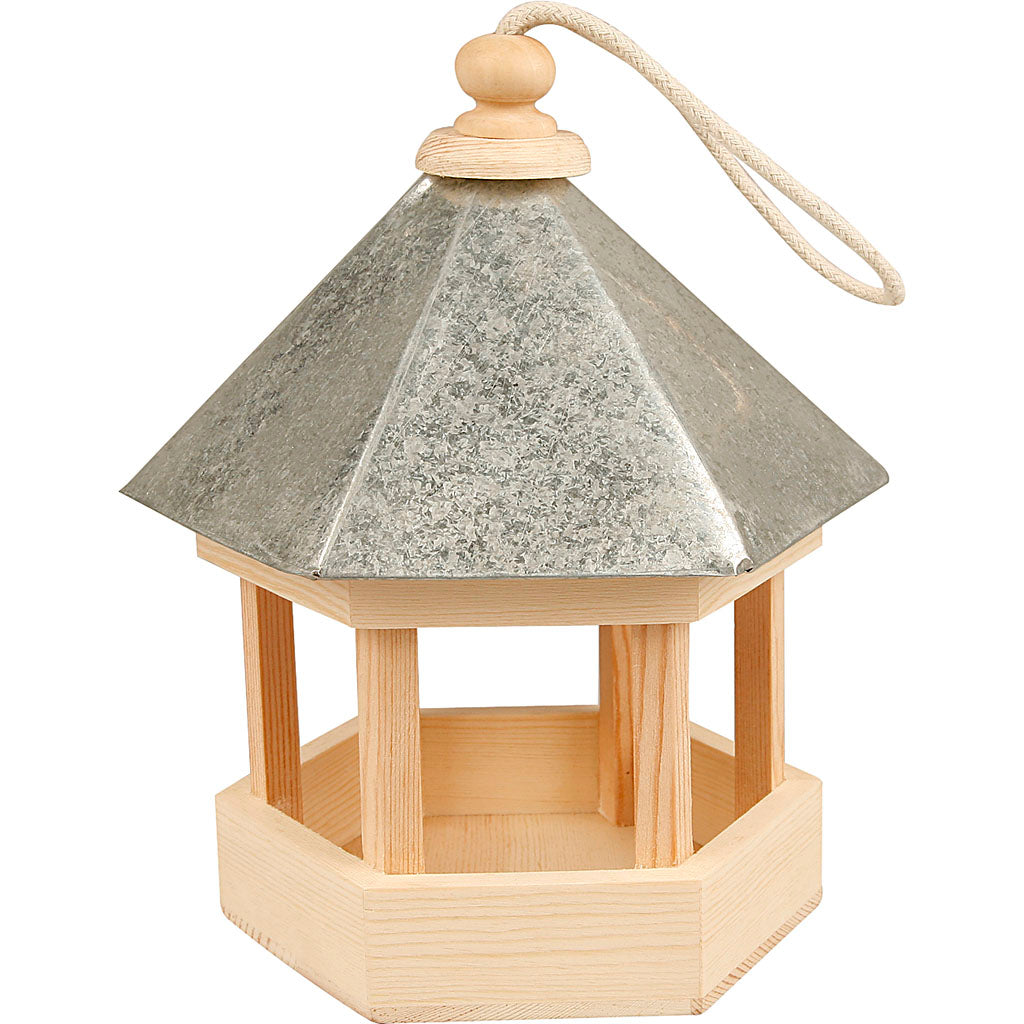 Creativ company bird feeder with zinc roof, dimensions 22x18x16.5 cm, 1 piece
