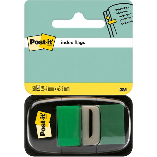Post-it Index 680-3-gr 25mm green writable easy to remove 50 sheets