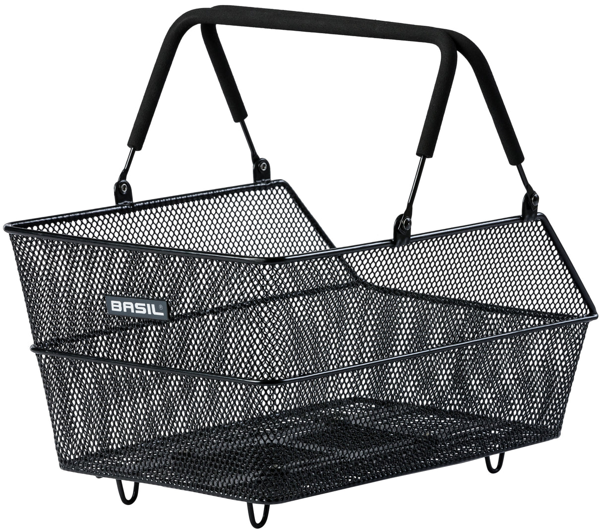 Basil Cento Mik - Bicycle basket - On the back - Black