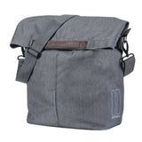 Basil City Shopper - Fietshopper, Grey Mloue, 14-16L, Vegan Leder, Retenu Water Retenu, réflexion
