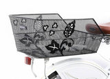 Basil Cento Flower - Bicycle basket - On the back - Black