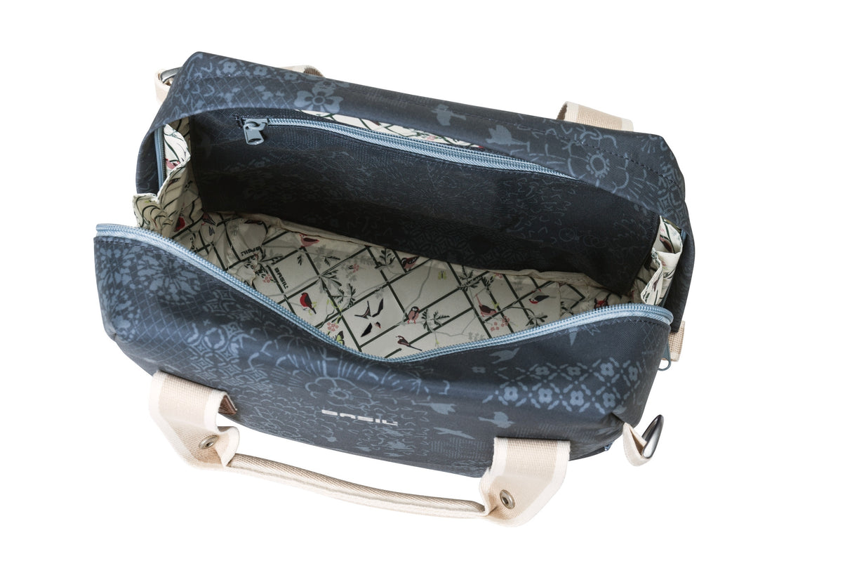 Basil Bohème City Bag- Blue, Elegant Hand-, Shoulder and handlebar bag, Water-repellent, 8 liters Content