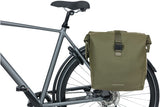 Basil Soho Double Bicycle Bag Nordlicht - Waterproof luggage carrier bag for electric bicycle - Green