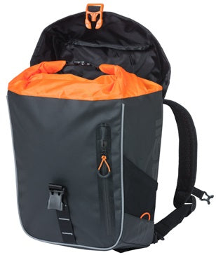 Basil Miles Tarpaulin bicycle backpack - Waterproof black backpack for men and women, 17 liters of content