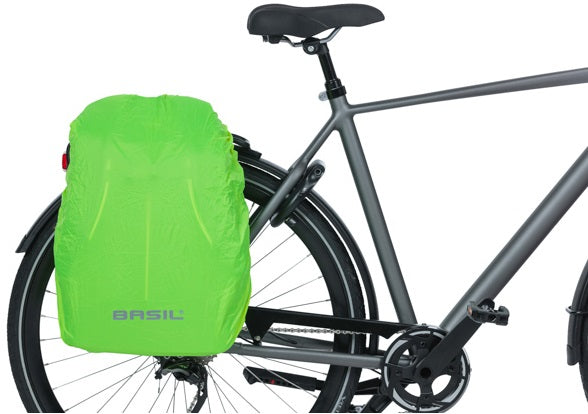 Basil B -Safe pendolare Nordlicht - Maggiore zaino per biciclette per biciclette elettriche - 18L - Green - unisex - con illuminazione a LED