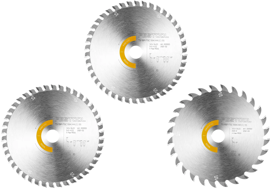 Festool zaagbladenset ksb-sort 3 w160x1,8