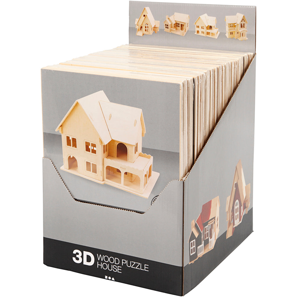 Creativ company 3d wooden construction set, 24 pieces 1 box