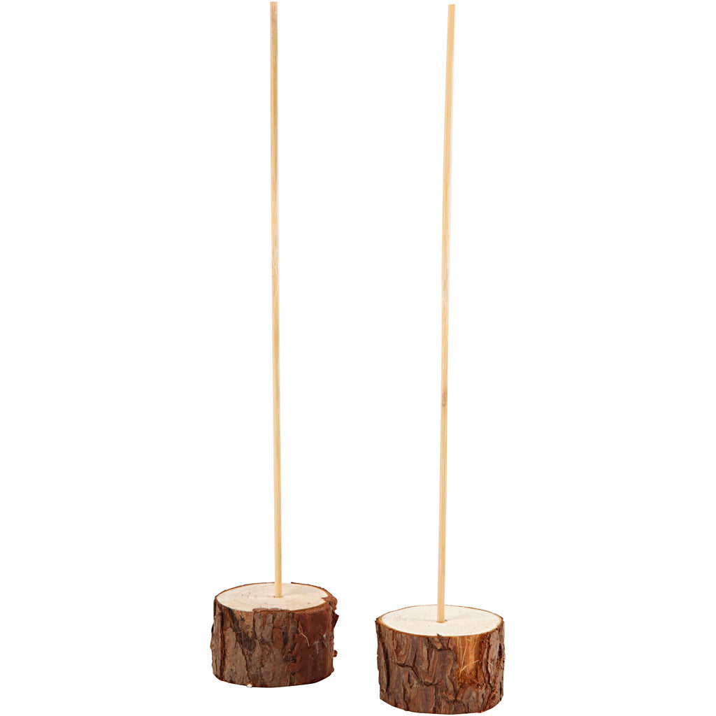 Creativ company wooden stands, h: 3 cm, d 5 cm, 2 sets 1 box