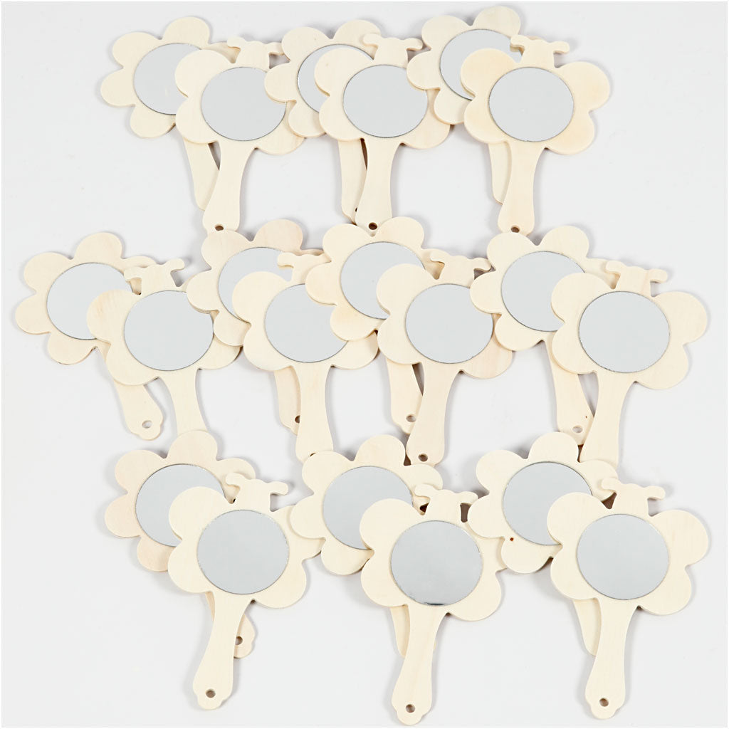 Creativ company hand mirror, h: 13.9 cm, w: 9 cm, 20 pieces in a box