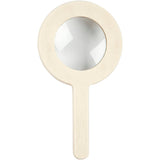 Wooden magnifying glass