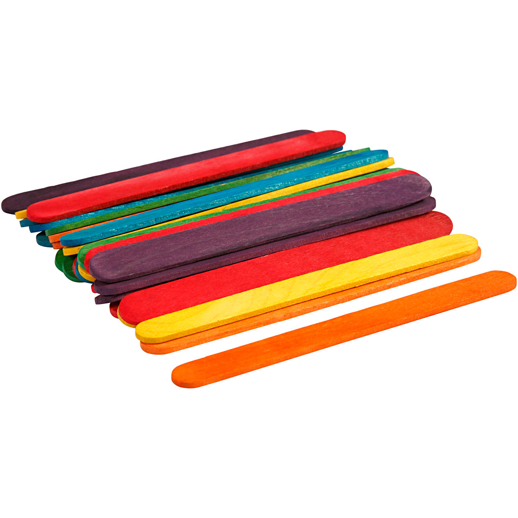 Wooden craft sticks colored, 30th.