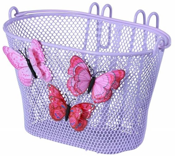 Basil Jasmin Butterfly - Children's bicycle basket - front or on the back - Lilac