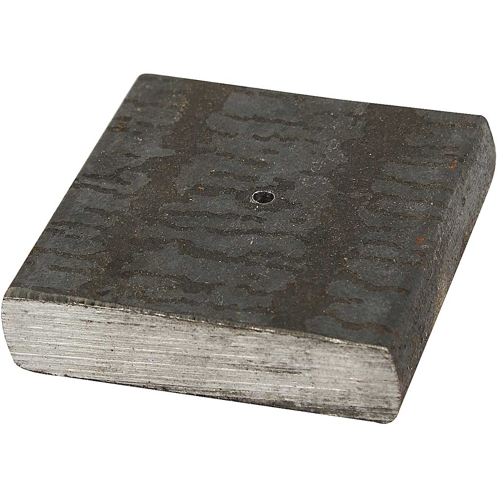 Creativ company metal base, size 4x4x1 cm, hole size 2 mm, 1 piece
