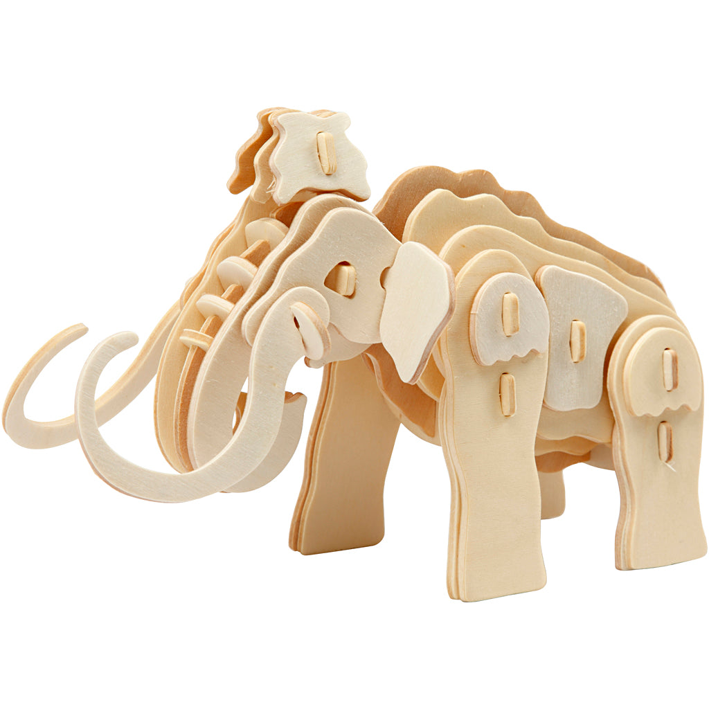 Creativ company 3d puzzle, mammoth, size 19x8.5x11 cm, 1 piece