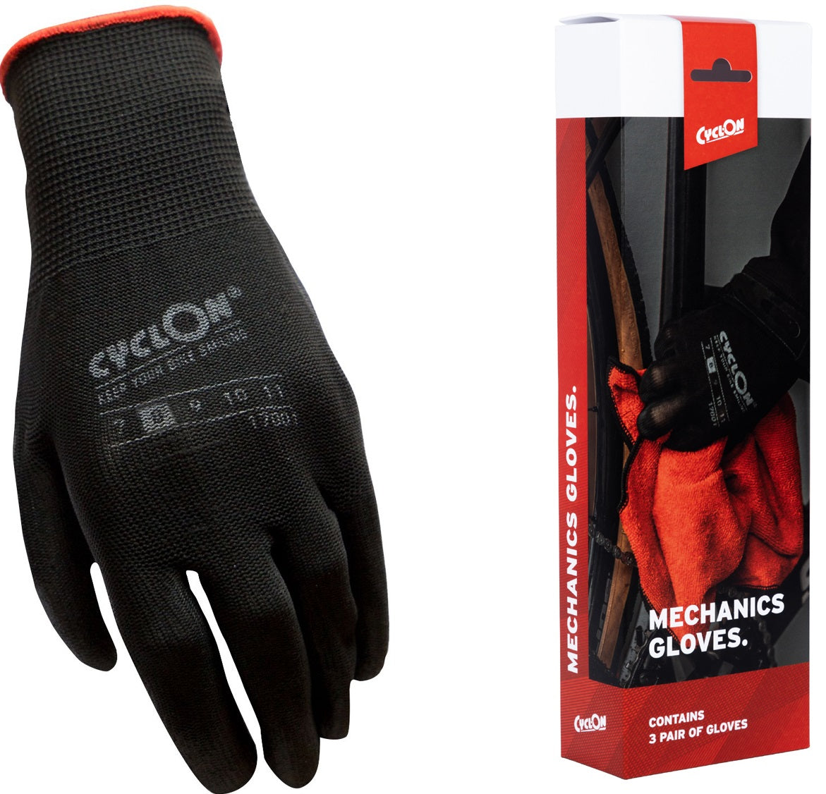 Gocce di montaggio Cyclon M8 - rosso (20 coppie)