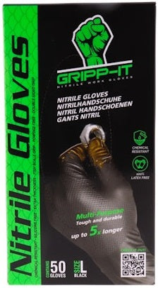 Gripp-it Handschuhe Gripp-it Nitril l Box mit 50 Teilen schwarz