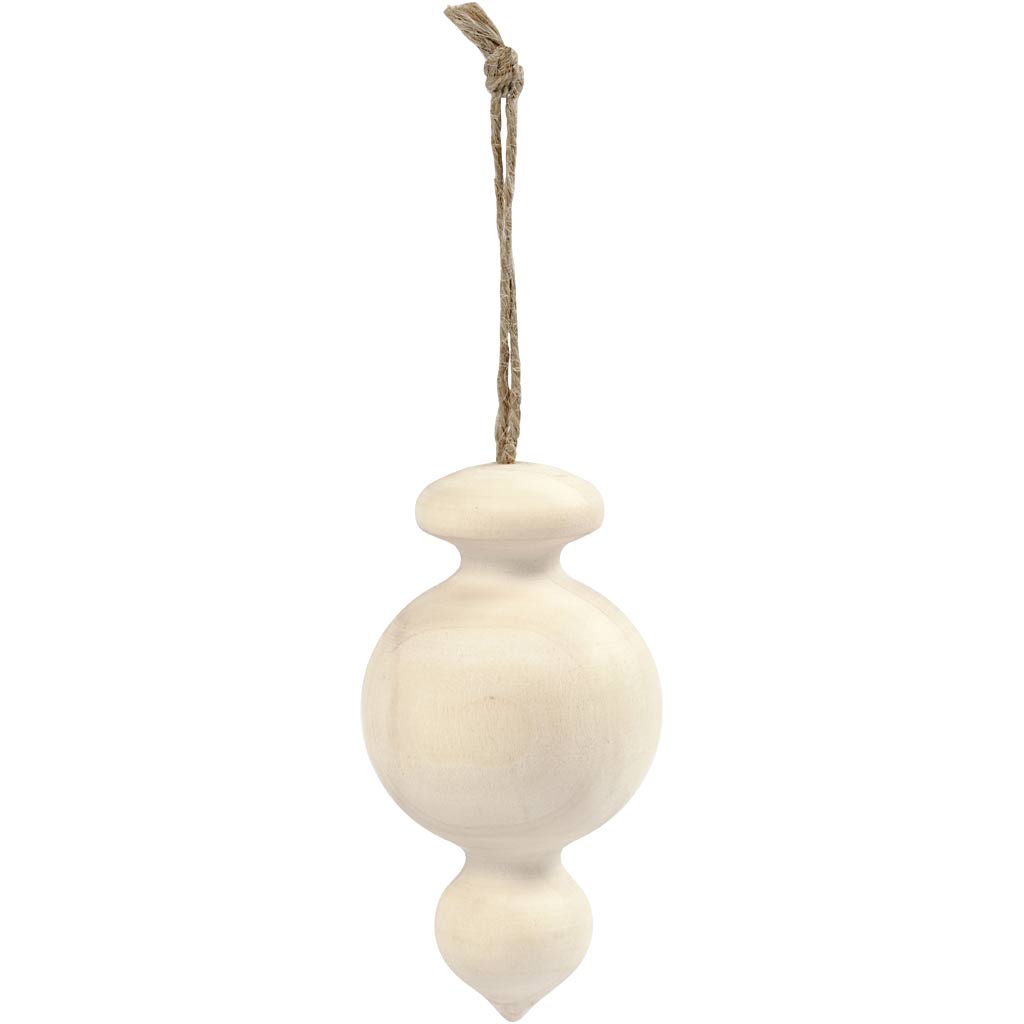 Creativ company pointed Christmas ball, h: 7.5 cm, d 4 cm, 1 piece