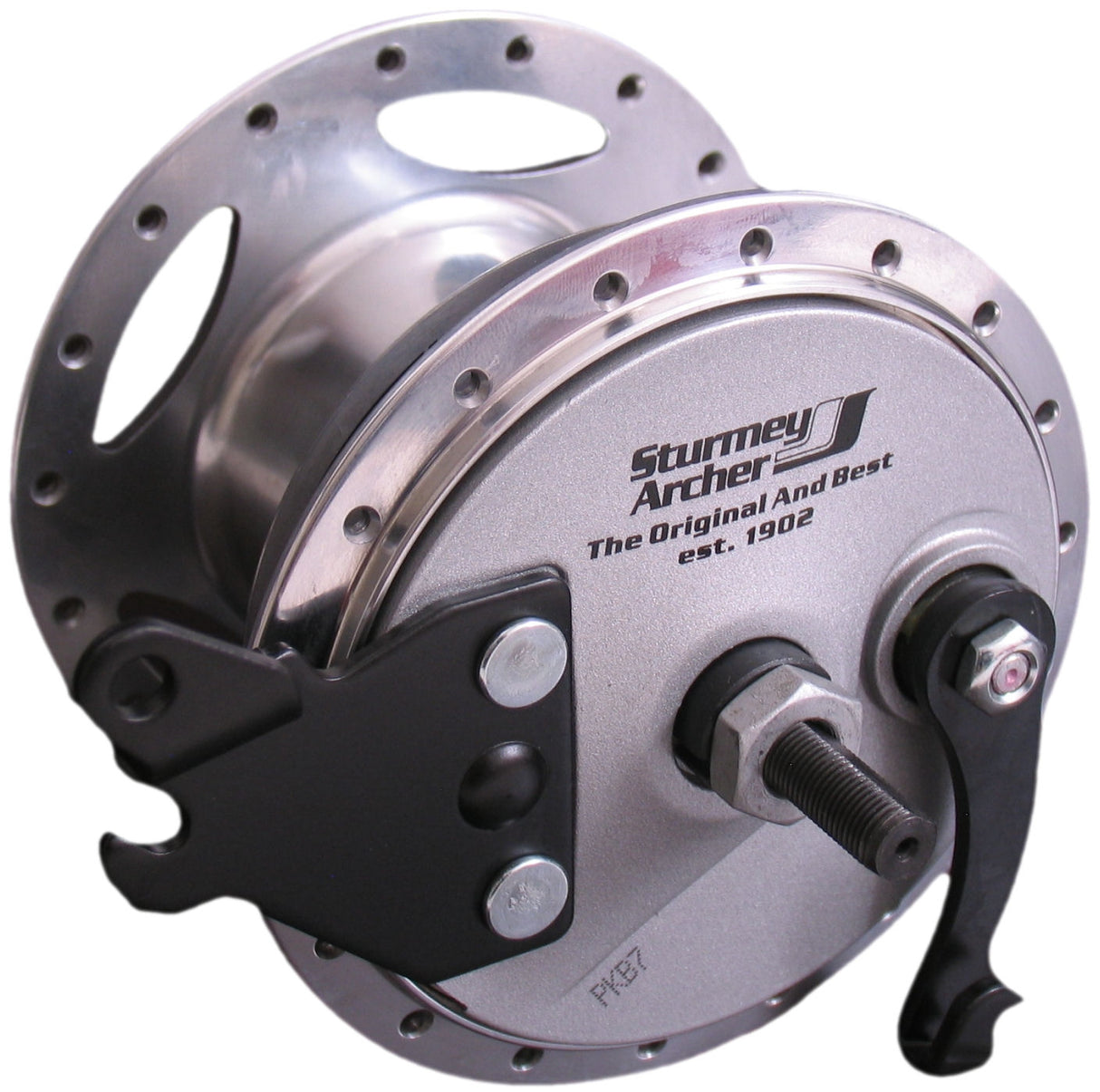 Mozzo marcia 3 velocità Sturmey Archer XL -RD3 Hub freno a tamburo da 90 mm - 36 fori - argento