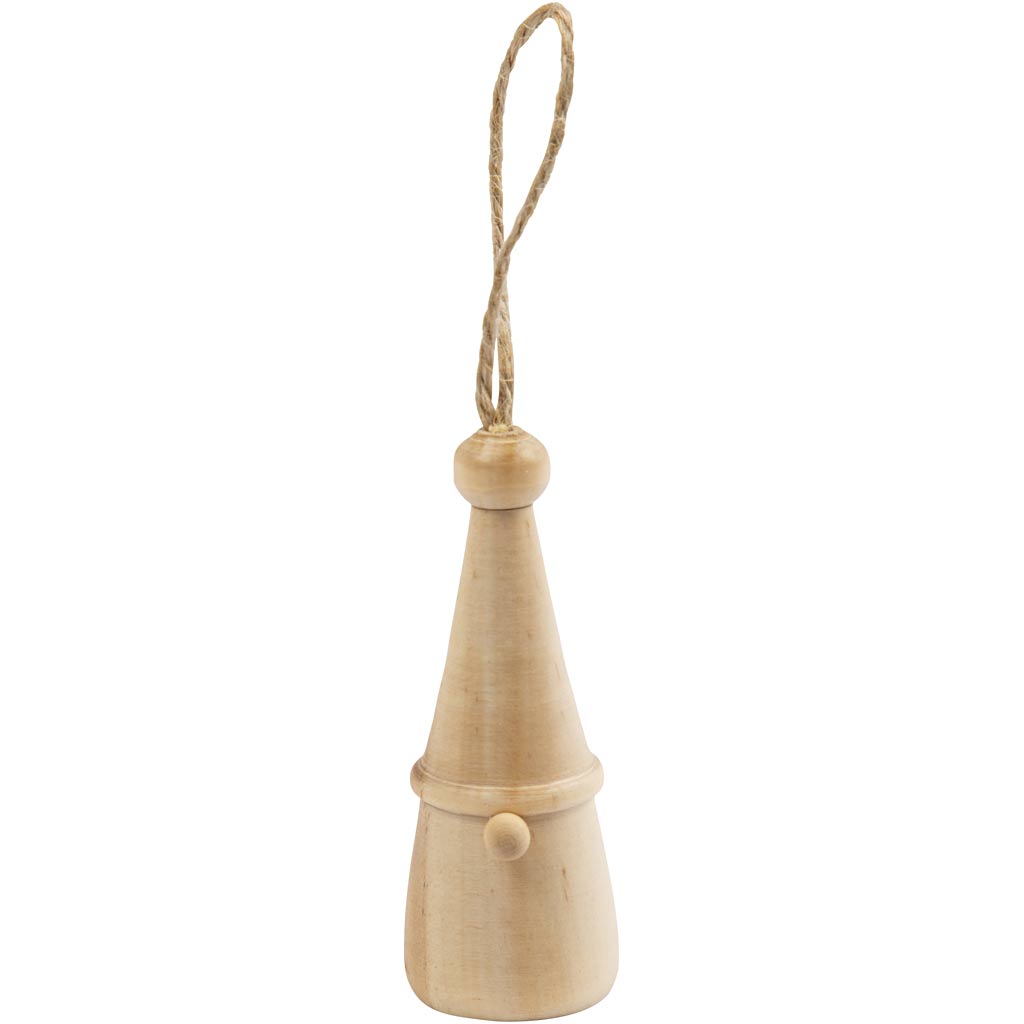 Creativ company scandinavische kerstkabouter, h: 6 cm, d 2,5 cm, 1 stuk