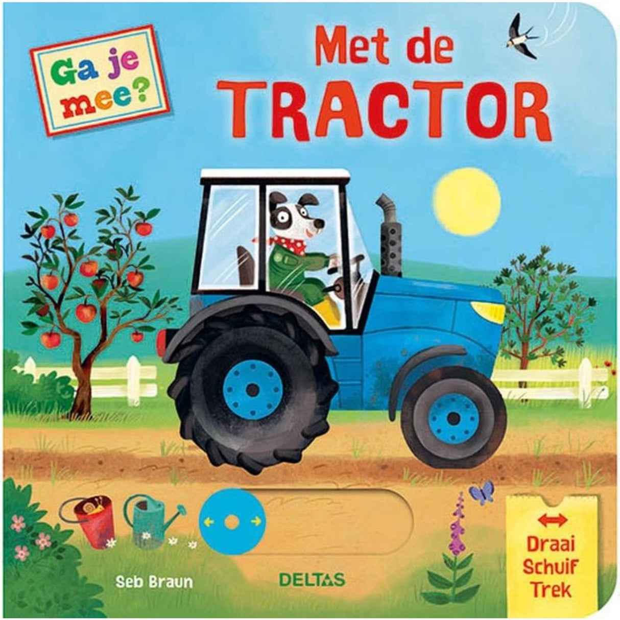 Deltas, greš z nami? s traktorsko tablo knjigo